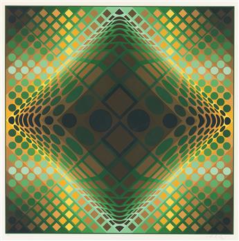 VICTOR VASARELY Two color screenprints.